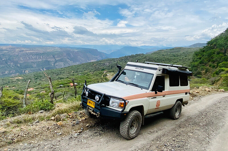 Toyota Landcruiser in the mountains